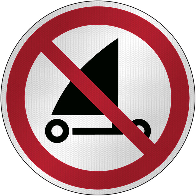 ISO Safety Sign  No sand yachting