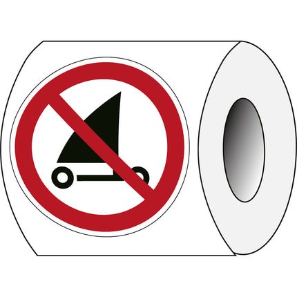 ISO Safety Sign  No sand yachting