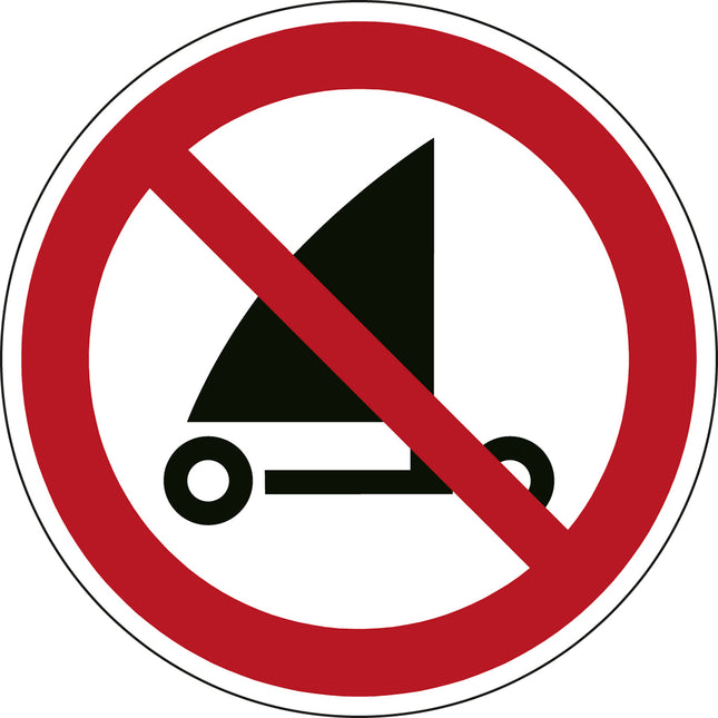 ISO Safety Sign  No sand yachting