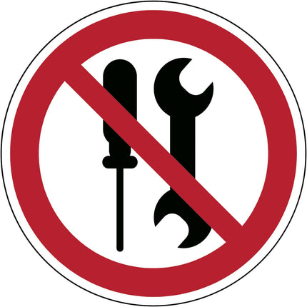 ISO Safety Sign  Not to be serviced by users
