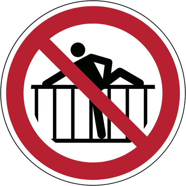 ISO Safety Sign  Do not cross barrier