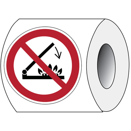 ISO Safety Sign  Do not shut lid when burners are operating