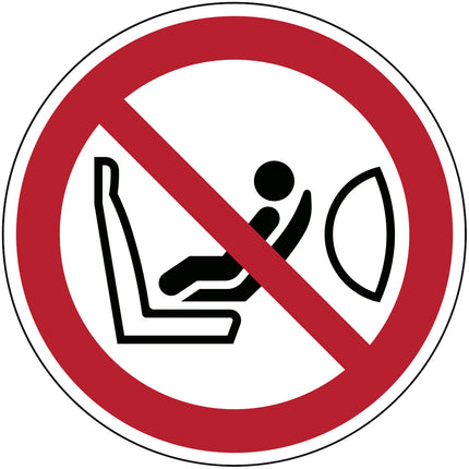 ISO Safety Sign  Child seat installation prohibited