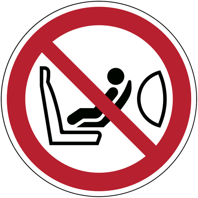 ISO Safety Sign  Child seat installation prohibited