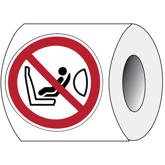 ISO Safety Sign  Child seat installation prohibited
