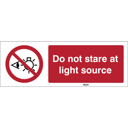 ISO Safety Sign  Do not stare at light source