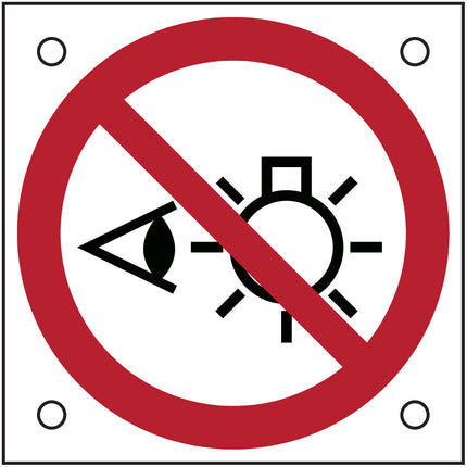ISO Safety Sign  Do not stare at light source