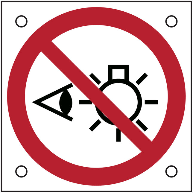 ISO Safety Sign  Do not stare at light source