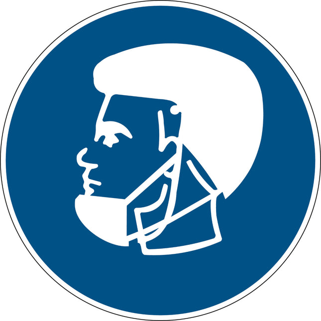 Safety Sign  Wear beard mask