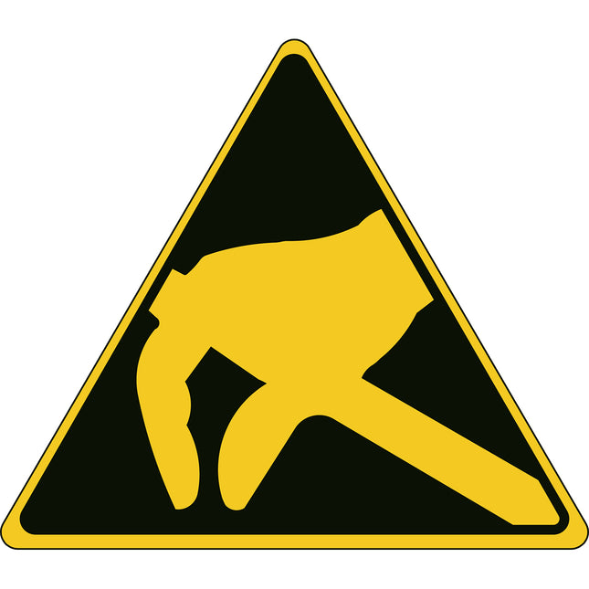 Caution Electrostatic danger  Symbol only no text