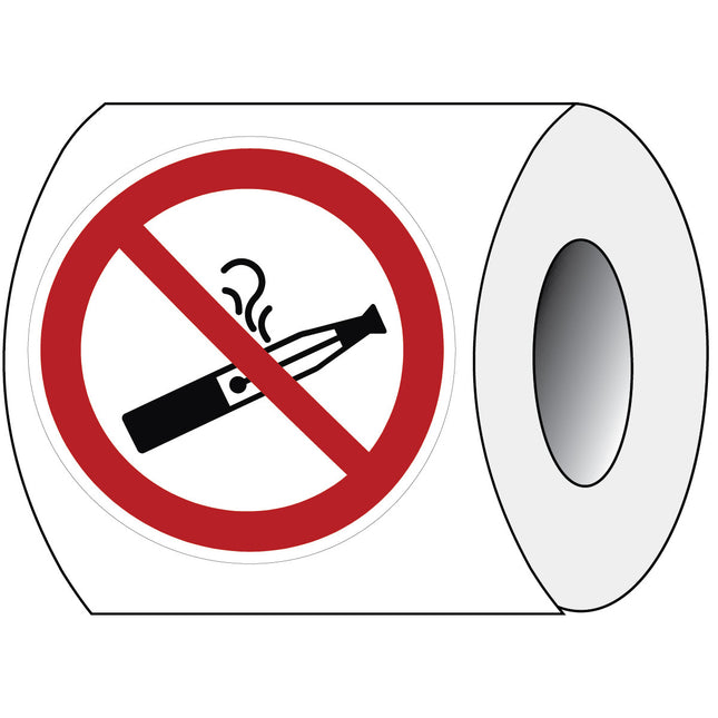 Prohibition Signs on Roll  No smoking electronic cigarettes