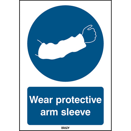 ISO Safety Sign  Wear protective arm sleeve