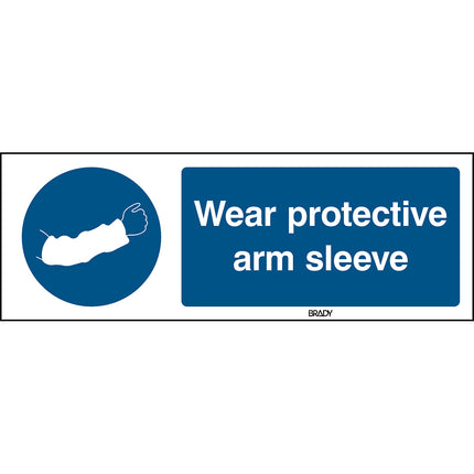 ISO Safety Sign  Wear protective arm sleeve