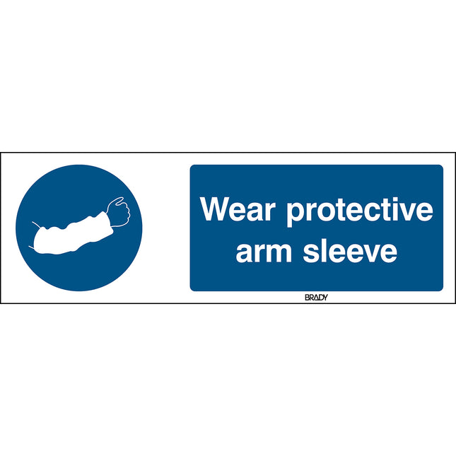 ISO Safety Sign  Wear protective arm sleeve