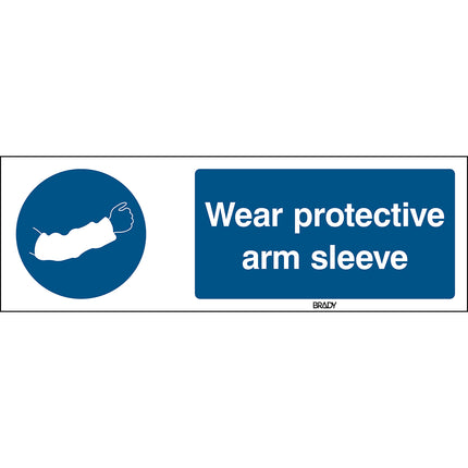 ISO Safety Sign  Wear protective arm sleeve