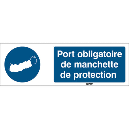 ISO Safety Sign  Wear protective arm sleeve