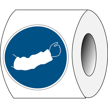 ISO Safety Sign  Wear protective arm sleeve
