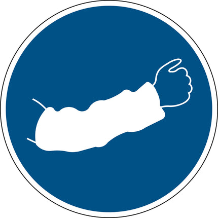 ISO Safety Sign  Wear protective arm sleeve