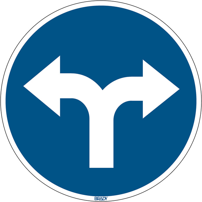 Floor Sign Go left and right