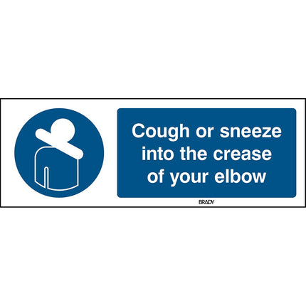 Safety Sign  Cough or sneeze into the crease of your elbow