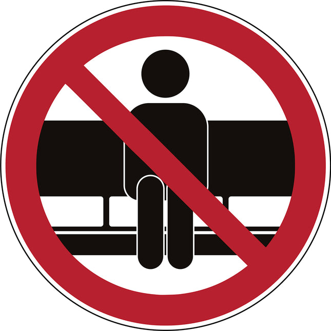 Safety Sign  Do NOT sit here