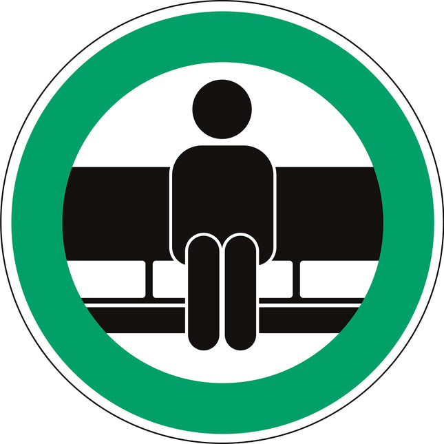 Safety Sign  Sit here