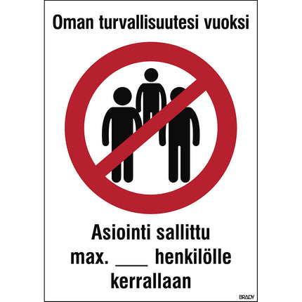 Safety Sign  For your safety Keep your distance in the queue