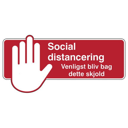 Safety Sign  Social Distancing Please remain behind this screen