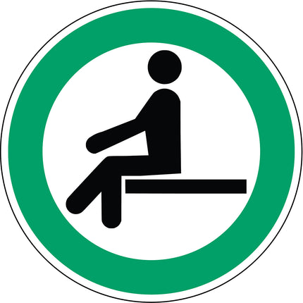 Safety Sign  Sit here