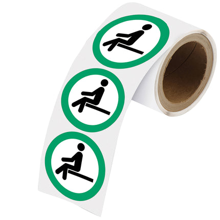 Safety Sign  Sit here