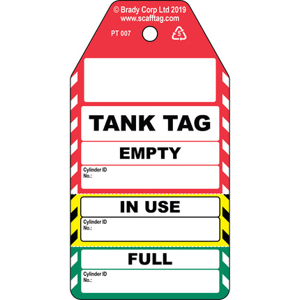 Tank Tag  3 part tag