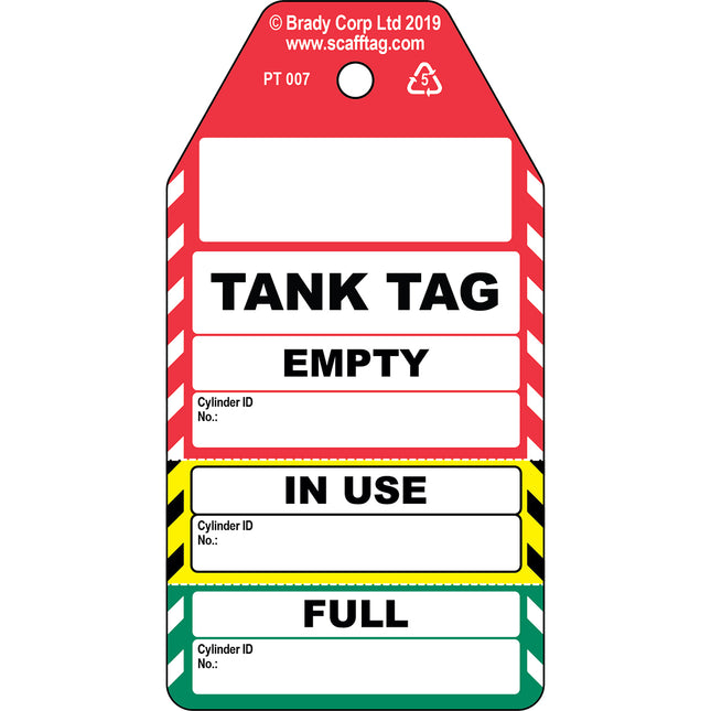 Tank Tag  3 part tag