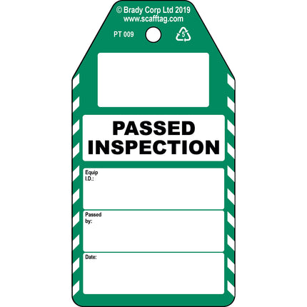 Passed Inspection tag