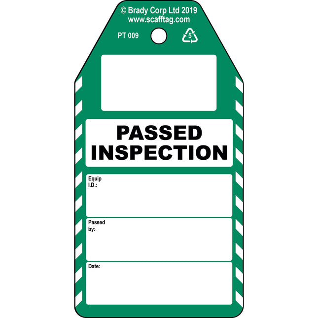 Passed Inspection tag