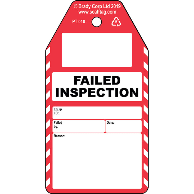 Failed Inspection tag