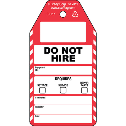 Do Not Hire tag