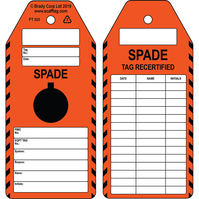 Spade Certified tag