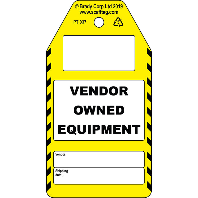 Vendor Owned Equipment tag