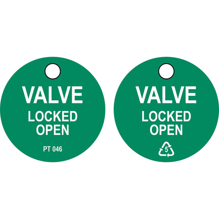 Valve Locked OPEN tag