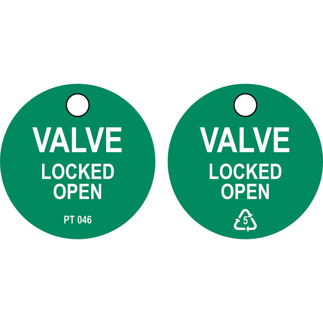 Valve Locked OPEN tag
