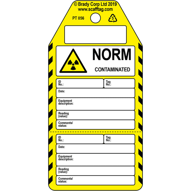 Norm Contaminated  2 part tag