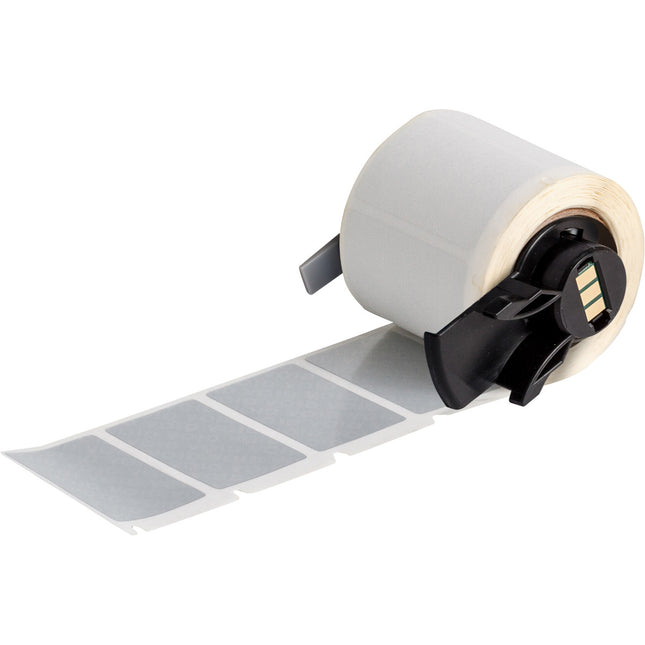VOID Pattern Tamper Evident Matte Metallised Polyester Labels for M610 M611 BMP61 M710 with media adapter and BMP71 with media adapter