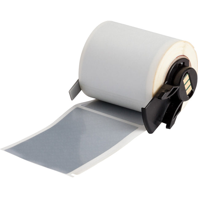 VOID Pattern Tamper Evident Matte Metallised Polyester Labels for M610 M611 BMP61 M710 with media adapter and BMP71 with media adapter