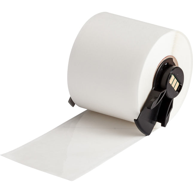 Aggressive Adhesive MultiPurpose Clear Polyester Labels for M610 M611 BMP61 M710 with media adapter and BMP71 with media adapter