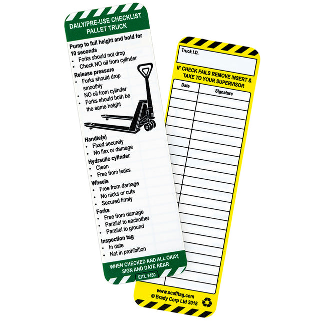 Pallet Truck Tag Insert