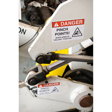 BBP85 PrePrinted ANSI DANGER Indoor Outdoor Vinyl Labels