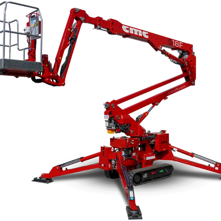 رافعة عنكبوتية هيدروليكية CMC S18F – ارتفاع عمل 17.78 متر، امتداد أفقي 11.15 متر

