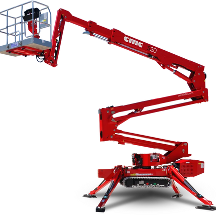 رافعة عنكبوتية هيدروليكية CMC S20 – ارتفاع عمل 19.9 متر، بنظام بانتوغراف مزدوج