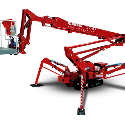 رافعة عنكبوتية هيدروليكية CMC S22HD – ارتفاع عمل 21.6 متر، امتداد أفقي 12.5 متر


