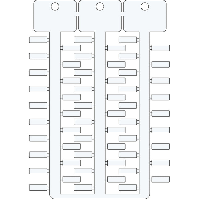 4x12mm 3tree white ACS tag